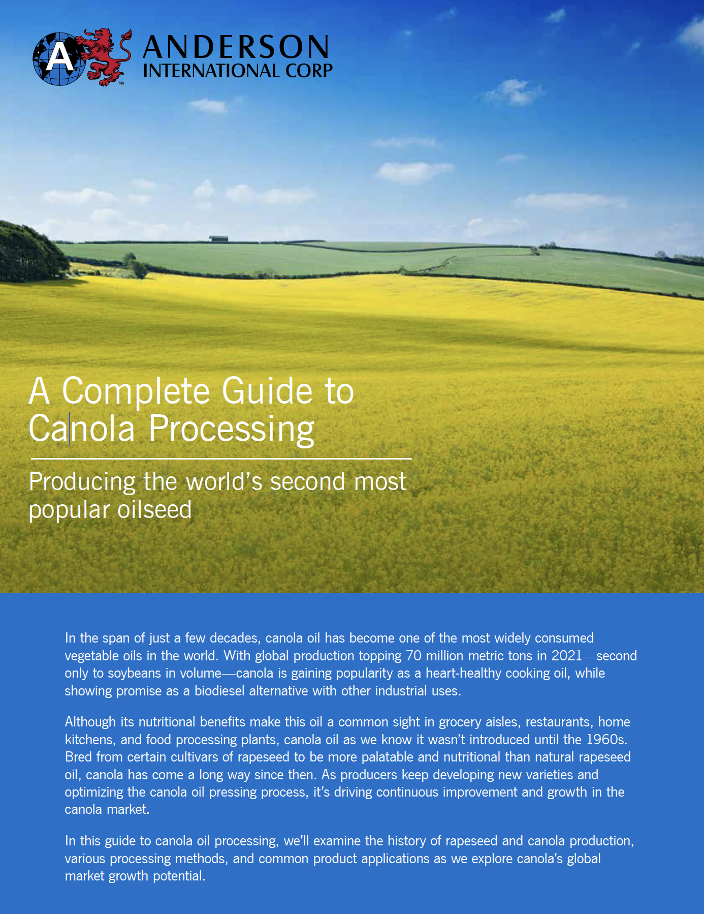 Complete Guide To Canola Processing Anderson International Corp 0418